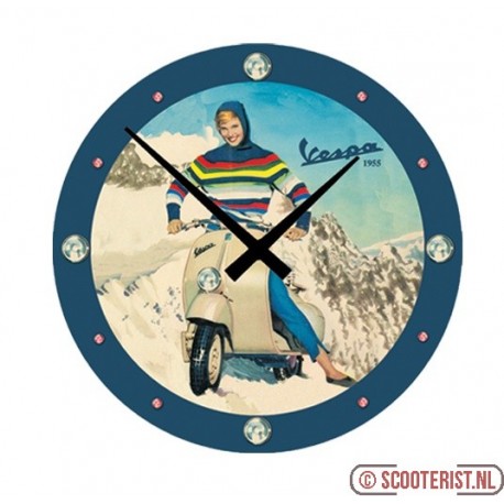 Vespa wandklok 32cm vplt10 snow